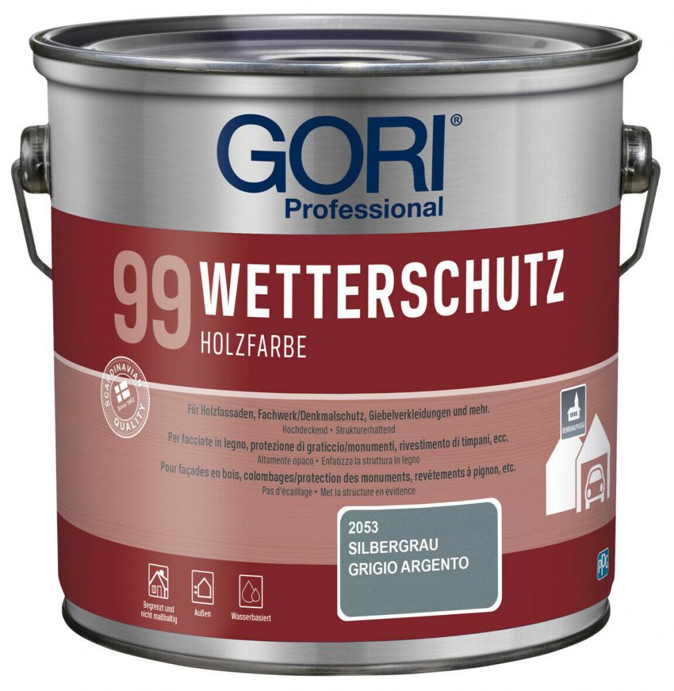 GORI 99 Deck Holzfassaden-Farbe Silbergrau 2,50 ltr.